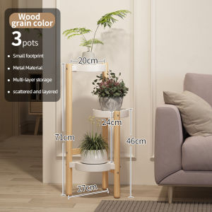 Rak Pot Bunga Desain Minimalis Rak Tanaman Ruang Tamu 3 Susun Modern Plant Shelf Standing Platter Flower Stand