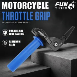 FUNTIMES Universal 22mm Motorcycle Throttle Twist Grip Set Ergonomic Soft Rubber Handle High Sensitivity Accelerator Handlebar Grip For Scooter Matic Underbone Dirt Bike Modification Accessories