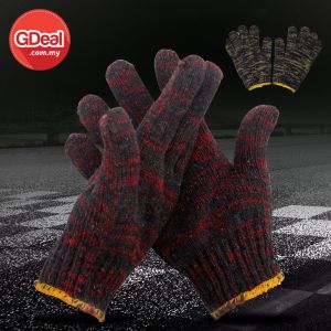 GDeal 12 pair Glove Thick Wear Resistant Cotton Yarn Nylon Cotton Thread Protective Knitted Gloves
