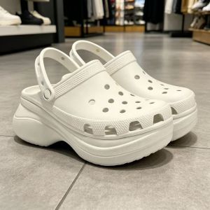 Crocss Whale-themed platform sandals height-increasing non-slip closed-toe high-heeled and slipper-style shoes