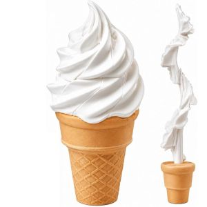 OOC 3D Printed Telescopic Ice Cream Toy Spiral Style Funny Extendable Prank Toy Surprise Pull-Out Creative Retractable Toy Desk Decor