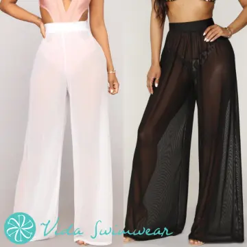 See thru swim cover up pants online