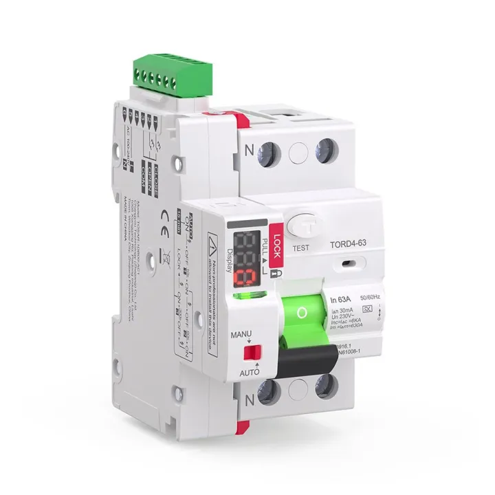 [DHGO] 2 Pole TypeA RCD RCCB Auto Reset 30mA AC230V LED Modular Leakage ...