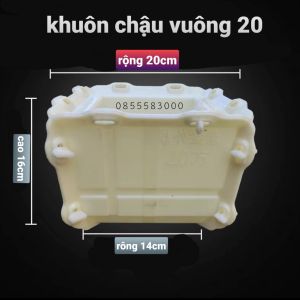 khuôn đúc chậu cảnh mini vuông 20 [khuôn ABS có lòng trong]