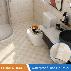 Nhãn dán sàn Giấy dán tường chống thấm nước chống mài mòn Tự dính Dán tường phòng tắm dày