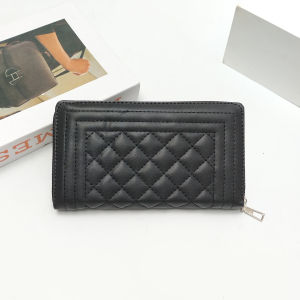 Dompet wanita kulit sintetis polos dompet bordir dompet kartu dan uang dompet panjang tempat hp