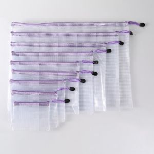 EO4MD Document Organiser Mesh Zipper Pouch Paper Organizer Cosmetic Makeup Bags Document Folder A3/A4/A5/A6 Waterproof File Folders Pouch School Office Supplies