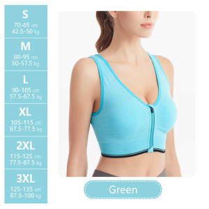 Sport Bra jumbo bra menyusui gym bra Olahraga stretch wanita Women Front Zip Yoga Bra Push Up Running Bra 2023