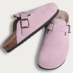 Litfun New Women Clogs For Women Fashion Cork Suede Mules Slipper Classic Cork Antislip For Outdoor Slippers With Arch Support2026
