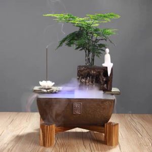 Home Decoration Items Water Fountain Water Feature Decorative Items Display Water Fountain Indoor Feng Shui Chinese Style Water Fountain Decoration Housewarming Gift
