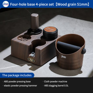 BINCOO Plastic Tamping Station 4 Holes Coffee Filter Tamper Stand Non-Slip Mat Coffee Maker Support Base Rack Coffee Accessories For Barista