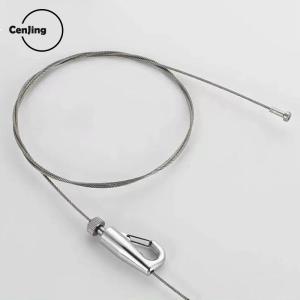 💖【Special price】💖Cjing 0.5-2เมตรปรับได้ศิลปะการแสดงผลที่แขวน304สแตนเลสสายเคเบิลชุดแขวนสำหรับแกลเลอรี่ภาพระงับเพดาน
