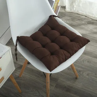 Cushion Solid Color Sanding Thicking Dining Chair Cushion Office Computer Chair Cushion Tatami Seat Cushion