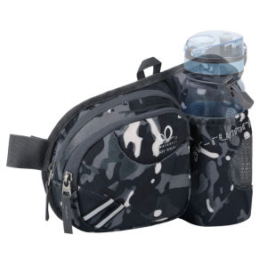 WATERFLY Hiking Waist Bag Fanny Pack with Water Bottle Holder for Men Women Running Bum Bag & Dog Walking Fit All Phone （No water bottle）