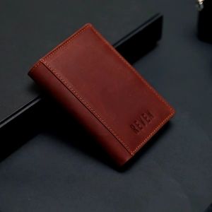 Dompet Lipat pendek pria bahan kulit sapi asli 100% original branded anti air dan tahan api fashion cowok model terbaru terkini distro tempat simpan uang kertas dan kartu atm