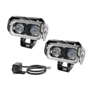 Motorcycle devil dual-Eye LED spotlight with high and low beam-waterproof-motorcycle