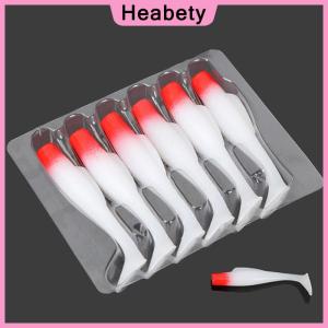 Heabety 6pcs TPR Soft Lure 8 cm Rubber Fishing Lure Shad Swim baits Silicone Bait New