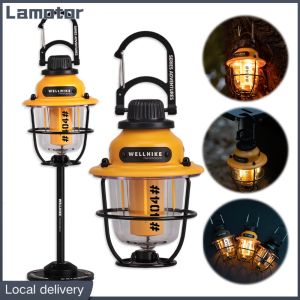 [Vktech] Vintage Outdoor LED Tent Light with Stepless Dimming for Camping and Hiking in Dark or Bright Conditions