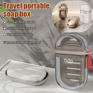 🔥Hot Sale🔥Travel Portable Transparent Soap Box Drainage Portable Soap Case Travel Soap Dish With Drainage Holes Leak Proof Ventilation Design Compact Lightweight For Camping Gym Toiletries Compact Soap Storage For Travel
