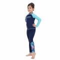 Swimming Suit for Kids Girls 3 Pieces Set Swimwear Swimming Outfit for Girls Teens Long Sleeve Rash Guard 3-16 Y Kids Swimsuit  3 In 1 Set Deep Blue Patchwork. 