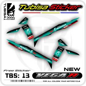 Sticker Striping Variasi New Vega R - Stiker Striping Motor New Vega R Motif Petronas. TBS.13