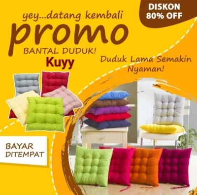 COD - Bantal Duduk Empuk / Bantal Alas Duduk Murah / Bantal duduk kursi / Bantal alas duduk ukuran 40cm x 40cm