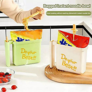 No-Wash Instant Noodle Bowl Portable Bag Ramen Cooker for Students Reusable & Easy to Clean