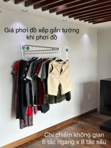 GIÁ PHƠI ĐỒ XẾP GẮN TƯỜNG