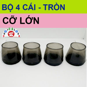 Combo 4 Miếng Lót Chân Bàn Ghế Bảo Vệ Sàn Nhà Nút Bọc Silicon