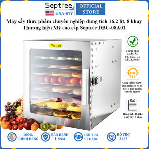 Máy sấy thực phẩm chuyên nghiệp dung tích 16.2 lít 8 khay thương hiệu Mỹ cao cấp Septree DBC-08A01 - Hàng nhập khẩu