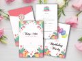 20 thiệp mời sinh nhật lót đơn nhiều mẫu - in sẵn viết tay. 