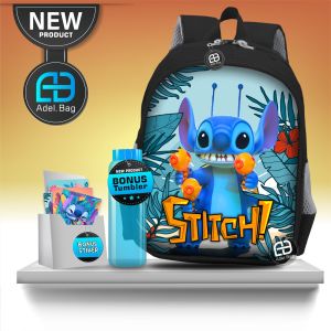 Tas ransel anak perempuan laki laki PAUD SD TK terbaru 2023 karakter STITCH termurah bisa COD