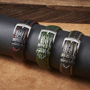 zhangeer 18mm 20mm 22mm New Soft Quick Release Genuine Cowhide Leather Strap Universal waterproof Watch bands Handmade Leather Belt For Samsung Galaxy Watch 3 45/46mm Watch Accessories