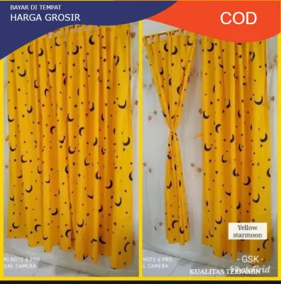 PROMO MURAH Gorden jendela 2 kaca kamar tidur / Hordeng jendela 2 kaca karakter minimalis