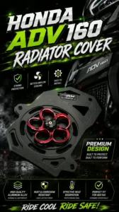 Honda adv160 alloy radiator cover spiner Arm premium  ARM PREMIUM ALLOY RADIATOR COVER ADV160