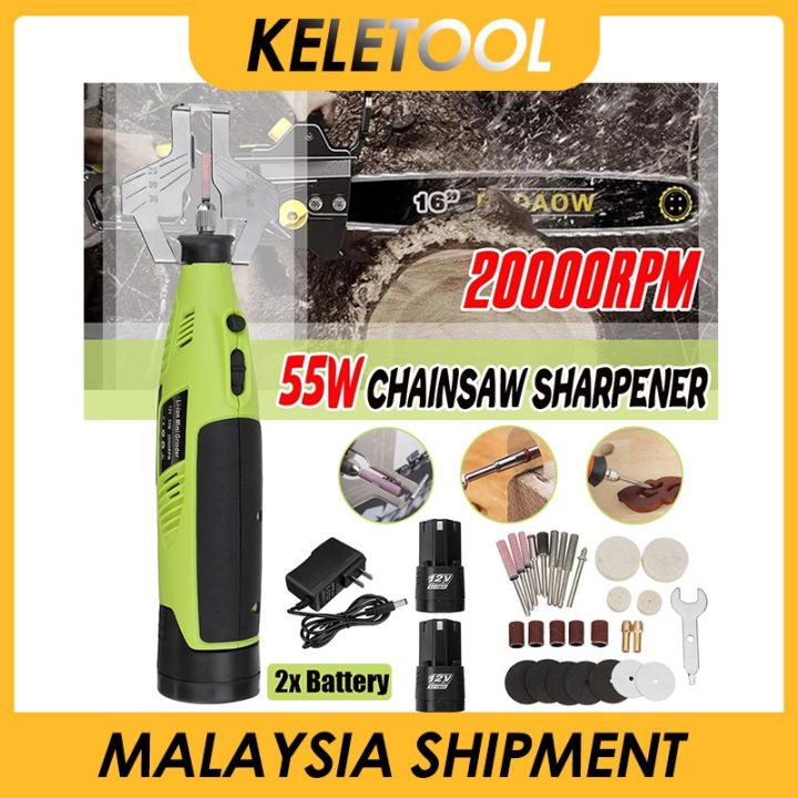12V Mini Chainsaw Sharpener Electric Grinder Sharpening Polishing ...