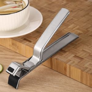 ECOCOKU ทนทานสำหรับงานหนัก กริปเปอร์กระทะพิซซ่า สากลสากลสากล ที่จัดระเบียบของ คลิปหนีบชาม ที่ยกจาน เหล็กไร้สนิม ที่หนีบหม้อ ไมโครเวฟในไมโครเวฟ