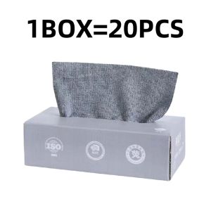 20pcs/box Pull-Out Kitchen Wipes Absorbent Microfiber Rub Kitchen Dishcloth Disposable Mini Towel