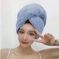 Thick Double Layer Absorbent Quick Dry Non-Shedding Women's Hair Cap Cute Adult Bath Cap for Home Use Hair Towel Accessory. 