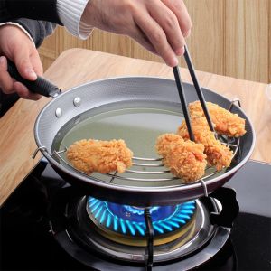 Vỉ Gác Chảo Nồi Inox Siêu Dày Khay Ráo Dầu Giá Gác Giá Ráo Dầu Đặt Lên Chảo Nồi Chiên Rán Nhà Bếp Vuadienmay