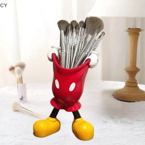 CY 💛🍋 ดิสนีย์มิกกี้กางเกงที่ใส่ปากกาการ์ตูนเครื่องเขียนแปรงแต่งหน้าหลอดเก็บอุปกรณ์ตกแต่งโต๊ะของขวัญสำหรับนักเรียนเด็กผู้หญิง