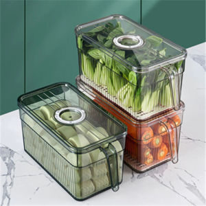 COLOGO 🥇 Kitchen Airtight Freezer Fridge Storage Container / Fridge Storage Box with Handle and date scale