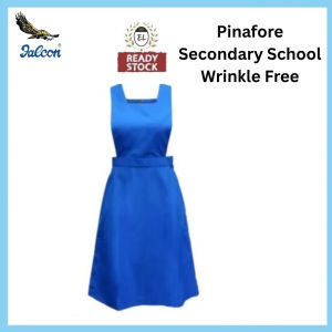 Falcon Secondary School Blue Pinafore Wrinkle Free🔥Ready Stock Baju Biru Sekolah Menengah Perempuan DBGT 老鹰中学女生蓝裙免烫
