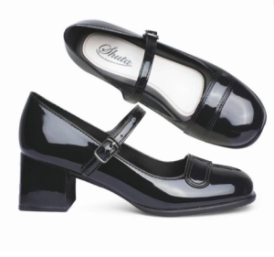 Womens good quality black shoes made of non-slip and waterproof rubber suitable for everyday wear for work and school Sizes 26-40