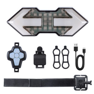 WEST BIKING Waterproof Helmet Light Remote Control Motorcycle Bike Helmet Taillight USB Rechargeable Rear Taillight Safety Signal Flashing Cycling Taillight