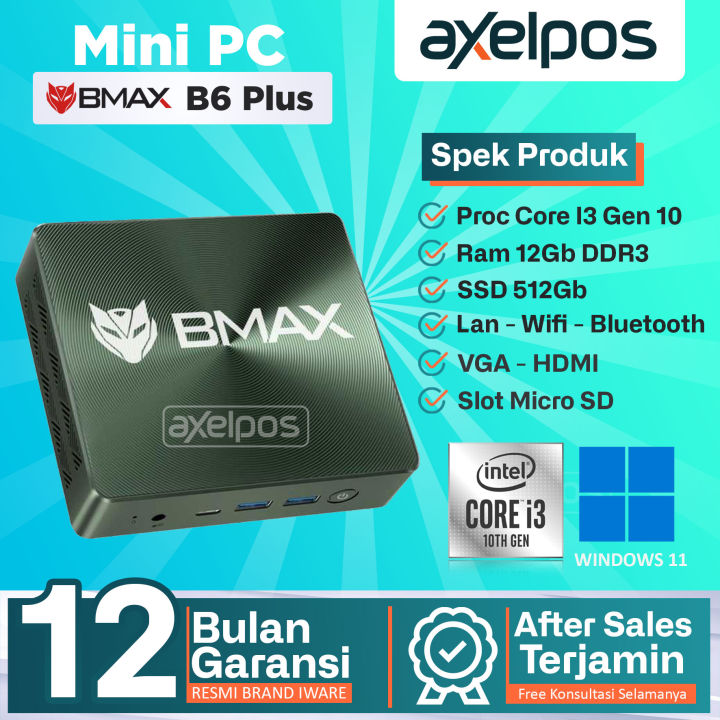 Mini PC BMAX B6 PLUS Intel Core i3 1000NG4 12/512GB NVMe