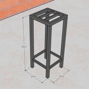 Kệ sắt Vuông 20x20cm Cao (30 - 70)cm thép hộp 20cm - Kệ để chậu cây