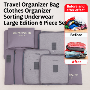 Six-piece travel storage bag clothing organizer bag suitcase underwear storage bag