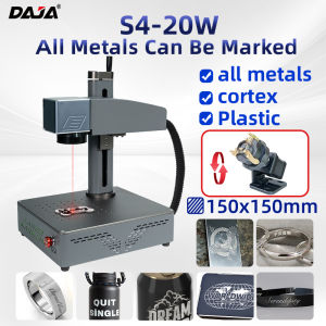 DAJA S4 Fiber Laser Marking Machine Metal Nameplate Engraver for Jewelry Stainless Steel Portable Engraving Industrial Desktop