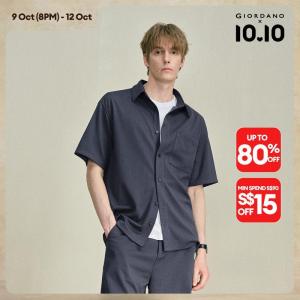 Giordano Men Men Short Sleeve Shirt Free Shipping 18046806